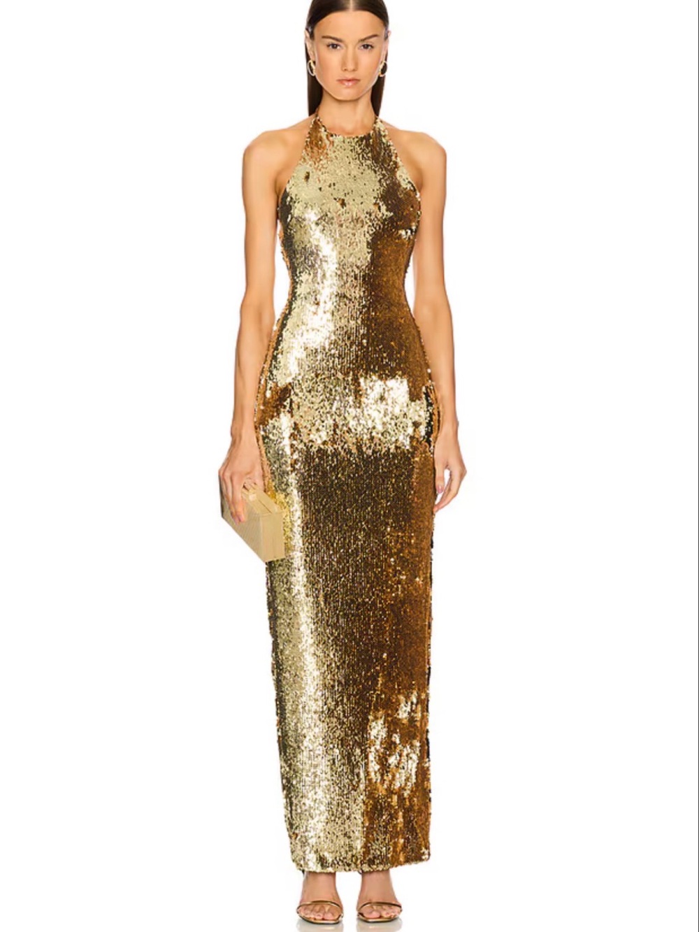 Michael Costello Felicity Gown in Gold